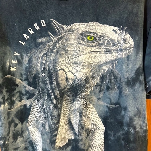 Key Largo Gildan Tee Shirt with Iguana graphics blue grey green white small - Picture 7 of 10